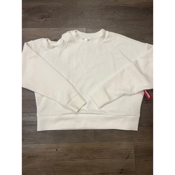 NWT Spanx Cold Shoulder crop sweatshirt - Picture 2 of 6